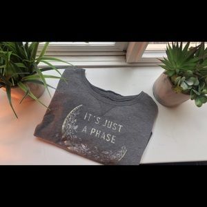 Grey cropped sweatshirt